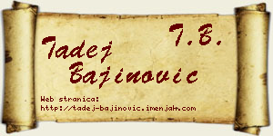 Tadej Bajinović vizit kartica